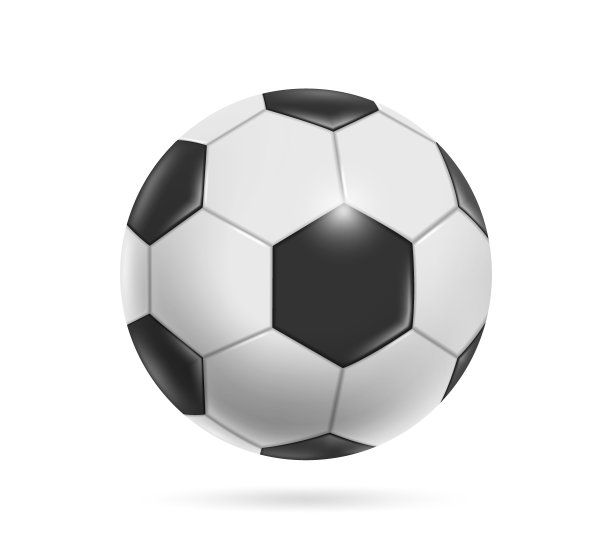 虚拟六角形黑白图案足球或足球反射光线，创造出耀眼的光泽图片下载