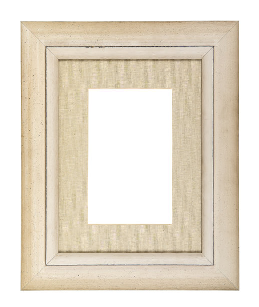 白色背景的空木制相框图片下载