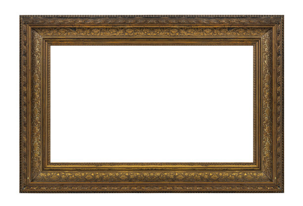 白色背景的空木制相框图片下载
