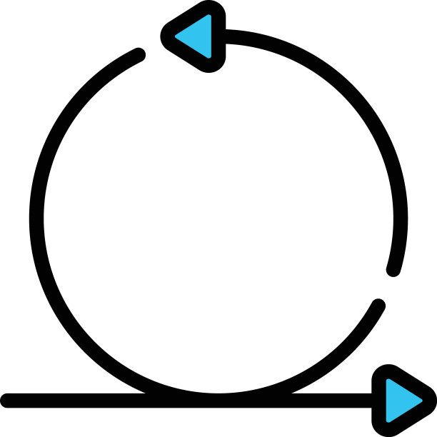 线图标箭头和圆图片下载