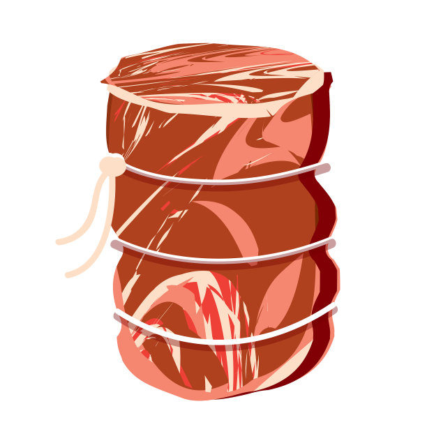 屠夫商店的肉牛肉里脊切图标在白色的背景图片下载