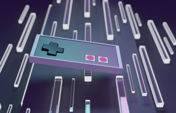 手柄风格的复古游戏背景图片下载