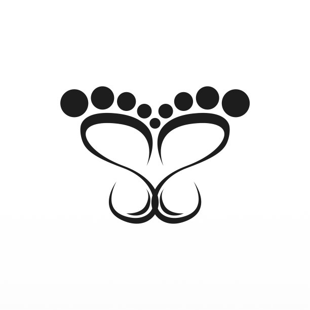 脚印标志设计模板图片下载