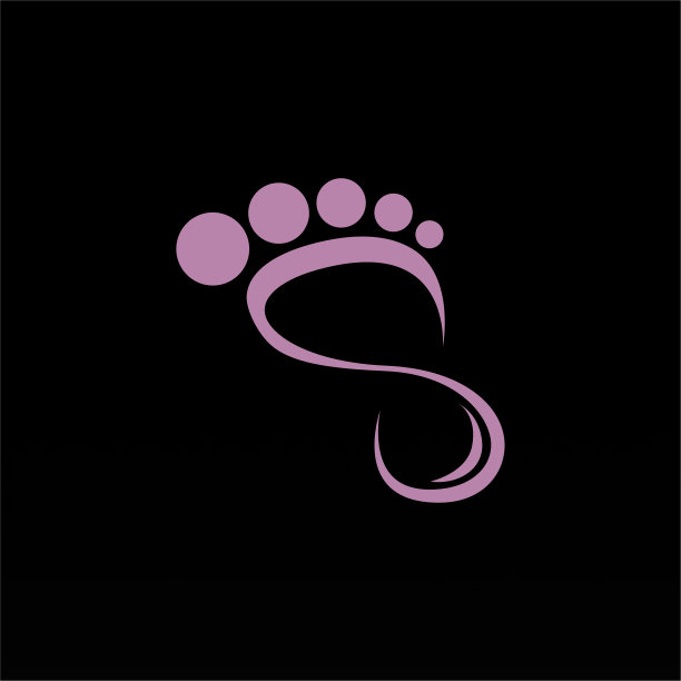 脚印标志设计模板图片下载