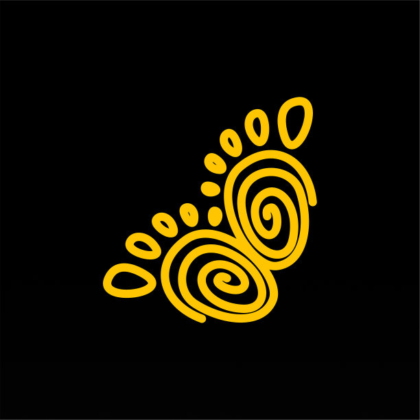 脚印标志设计模板图片下载