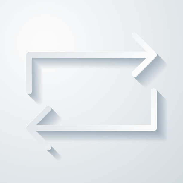 重复。在空白背景上具有剪纸效果的图标图片下载