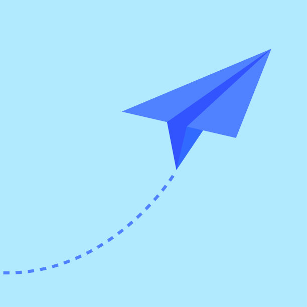 纸飞机折纸飞行线图标。矢量插图。图片下载