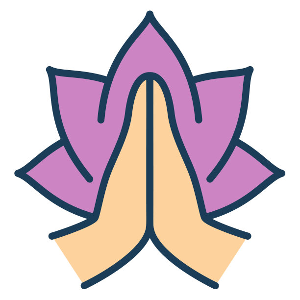 冥想用荷花单孤立图标图片下载