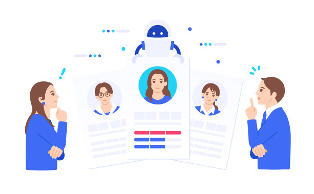 营销自动化。这是人工智能为工作挑选最佳人选的力量的例证。图片下载