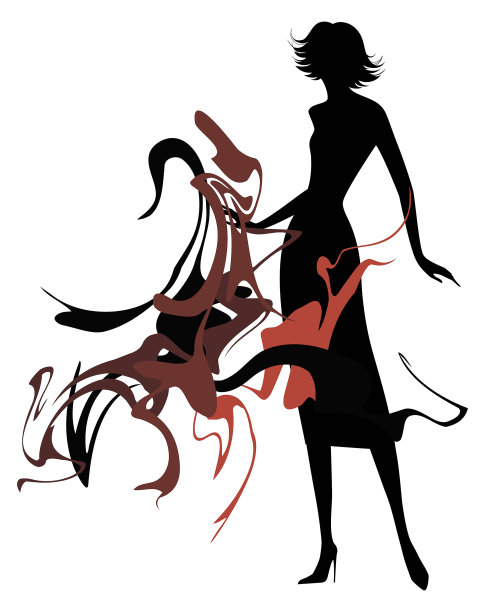 时尚女性的抽象轮廓图片下载