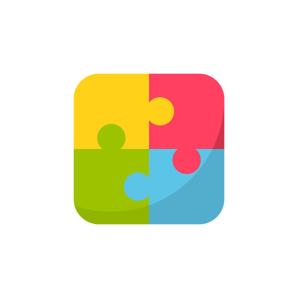 拼图平面图标。像素完美。移动和网络。图片下载