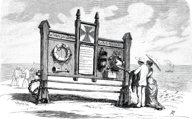 海滨度假胜地的救援设备图片下载