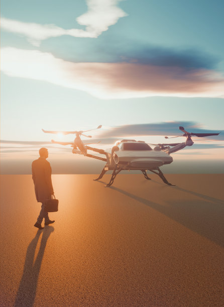 未来的无人直升机旅行图片下载