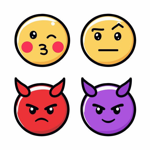 网络上可爱又与众不同的表情符号——表情符号图片下载