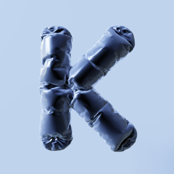 充气，泡沫3d字母K。图片下载