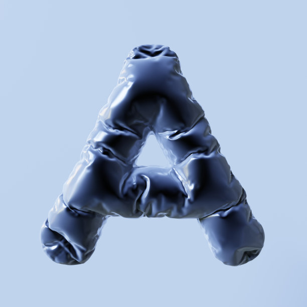 充气，泡沫3d字母A。图片下载