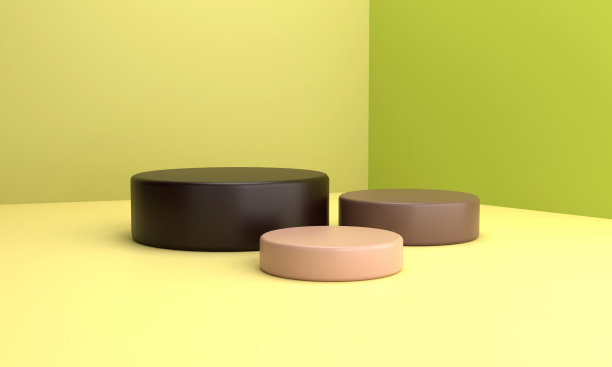 绿色主题的3D渲染平台图片下载