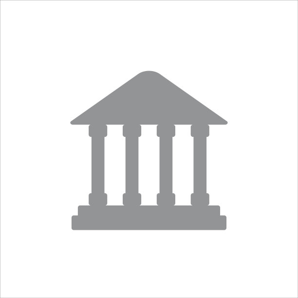 银行建筑图标矢量插图符号图片下载