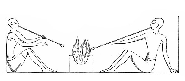 古埃及的玻璃吹制工匠图片下载