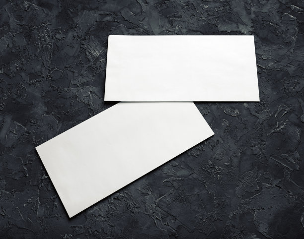 两个空白纸信封图片下载