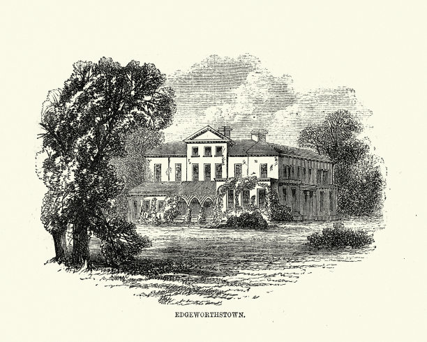19世纪70年代，爱尔兰埃奇沃斯敦住宅图片下载
