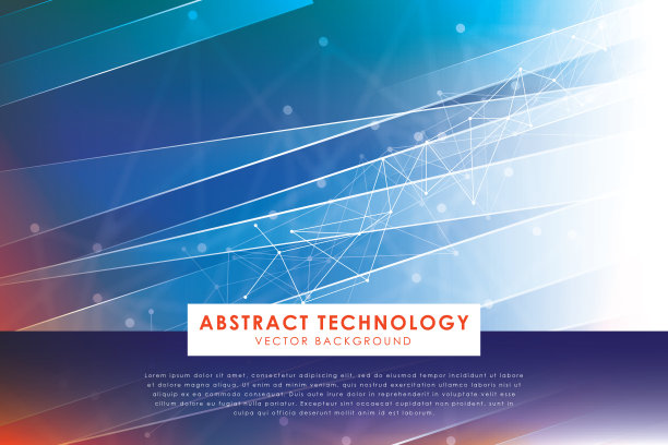 蓝色背景下的高科技数字通信概念图片下载