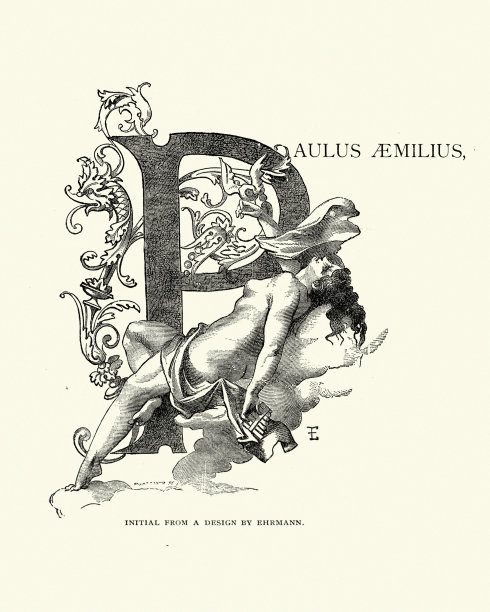 大写字母P设计，新古典女性图片下载