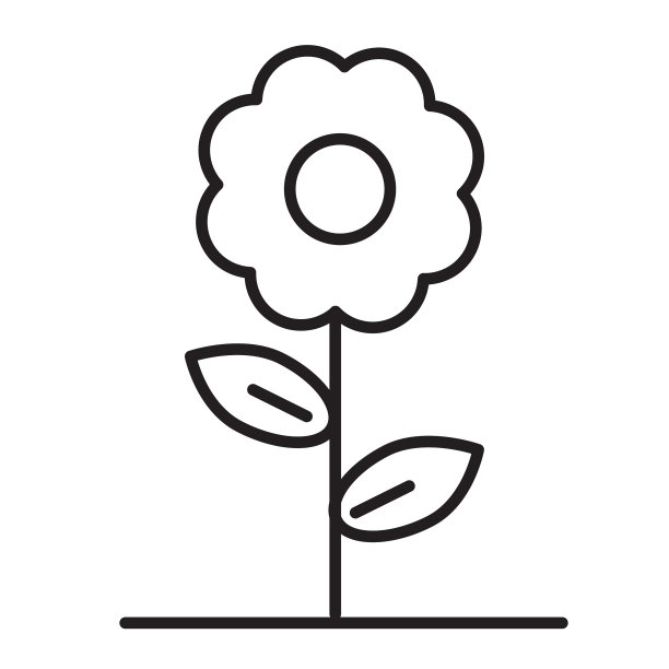 现代农场和农业花卉作物图标概念细线风格-可编辑的笔画图片下载