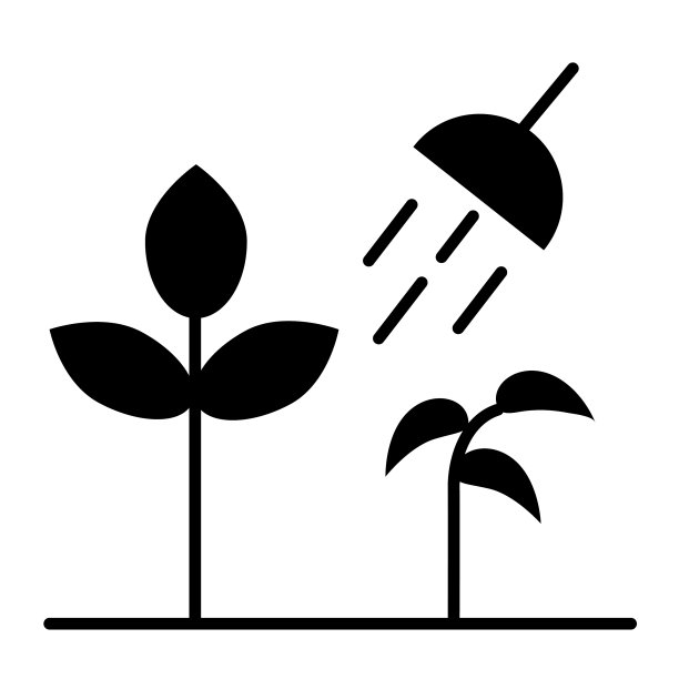 现代农业灌溉和农业图标概念图片下载