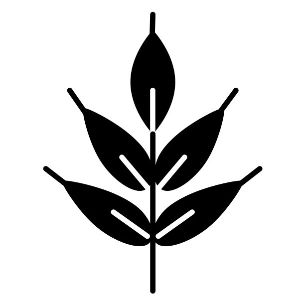 现代农业和农业小麦作物图标概念图片下载