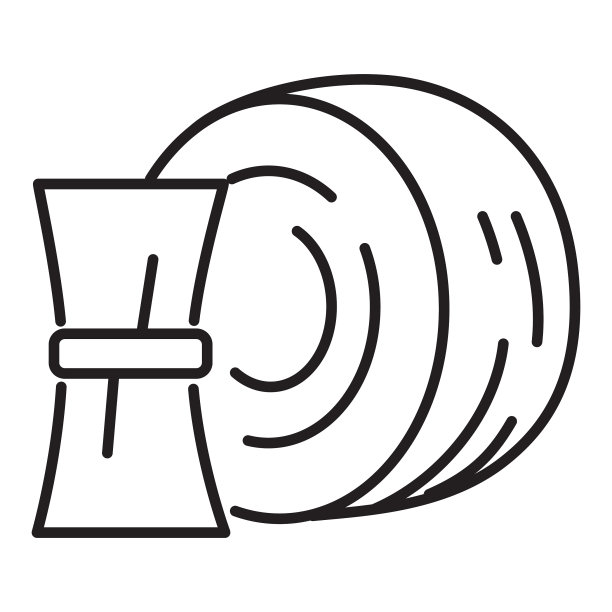 现代农场和农业干草捆图标概念细线风格-可编辑的笔触图片下载