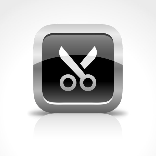 剪子光滑按钮图标图片下载