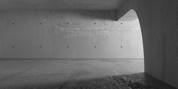 抽象建筑内部背景。现代混凝土房图片下载