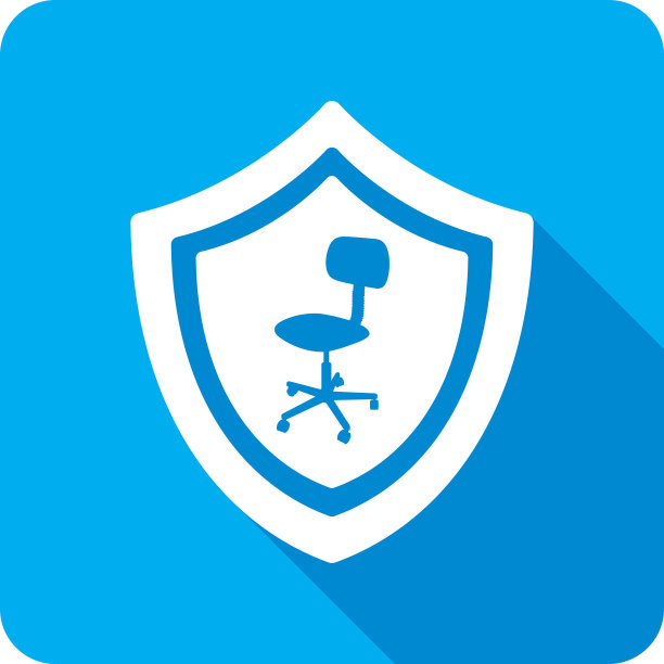 盾办公椅图标剪影图片下载