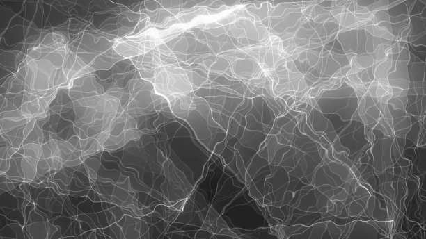 4K抽象超逼真的波浪和烟雾图案与漂亮的发光光，抽象的演示背景的技术和业务或任何合适的项目图片下载