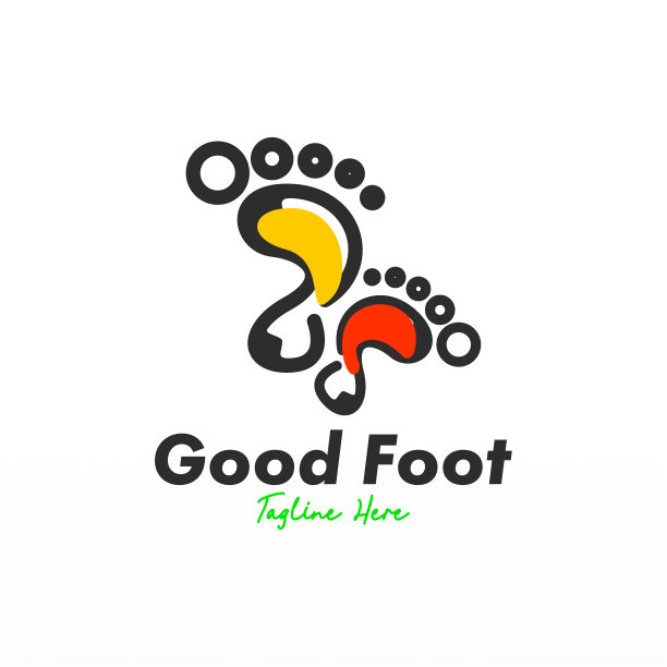 脚印图标设计模板图片下载