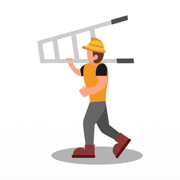 工人人物插画背景图片下载