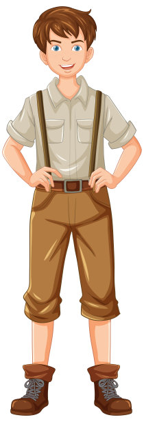 穿着背带裤和衣服的男人图片下载