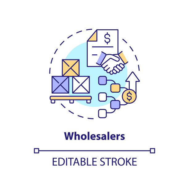 2D可定制批发商细线性图标概念图片下载