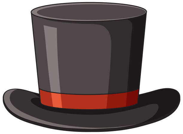 简单的魔术师帽子卡通插图图片下载
