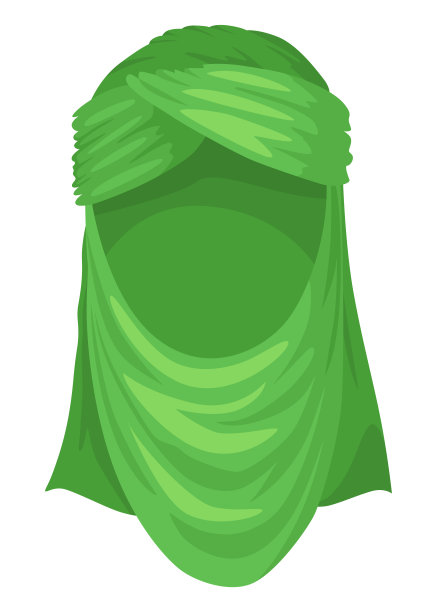 头巾。印度或阿拉伯传统的头巾。色彩鲜艳的头巾。文化服饰，东方文化头饰或阿拉伯民族配饰图片下载