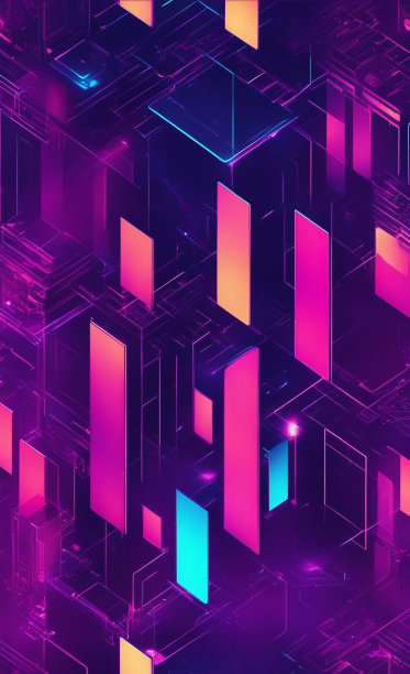 抽象技术蓝色背景几何，数字，网络。图片下载