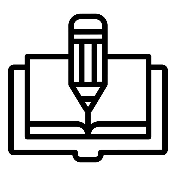 书和铅笔线图标。书编辑矢量插图隔离在白色。知识大纲样式设计和应用程序。图片下载