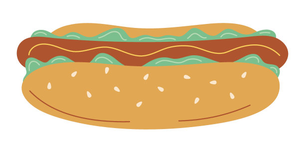 热狗。矢量隔离平面插图快餐海报，菜单，宣传册，网络和图标快餐图片下载