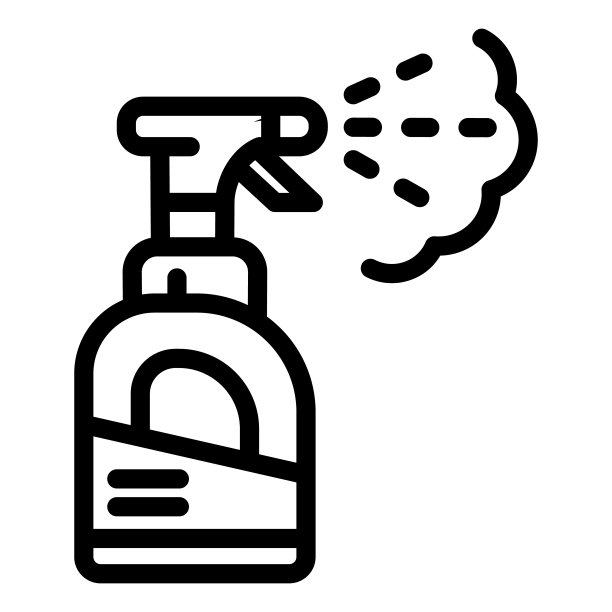 喷瓶线图标。喷雾器矢量插图孤立在白色。粉碎机的外形设计和应用。图片下载