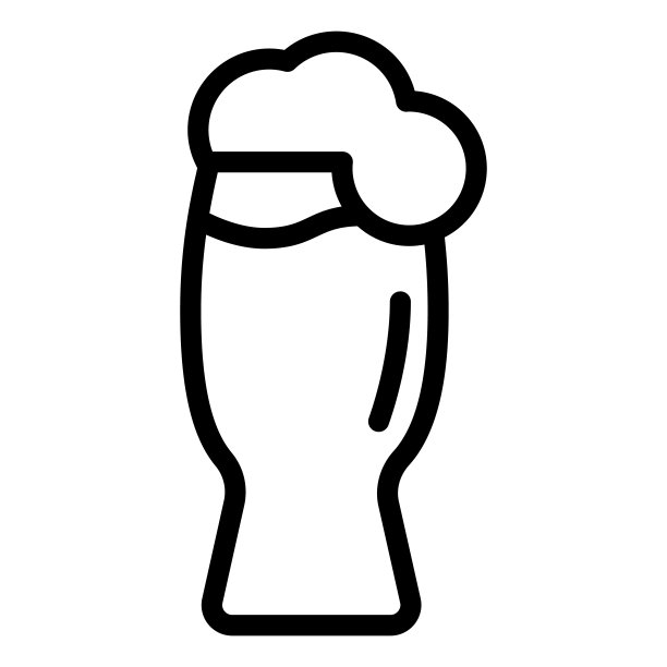 玻璃啤酒线图标。精酿啤酒杯矢量插图孤立的白色。啤酒杯轮廓设计的风格和应用程序。图片下载