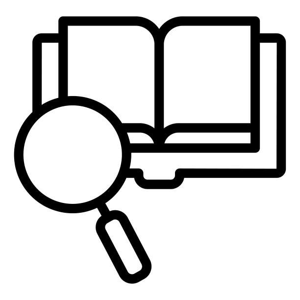 图书搜索线图标。数字图书矢量插图隔离在白色。书和放大镜的轮廓样式设计和应用程序。图片下载