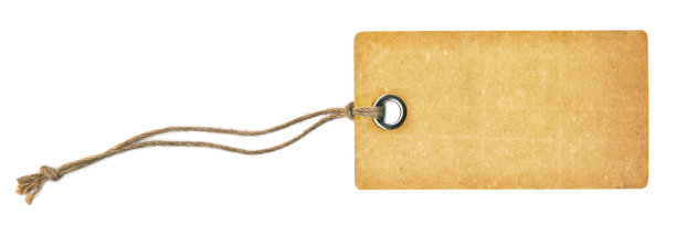 标签，标签隔离在白色背景上。空白复古的价格标签孤立在白色。图片下载