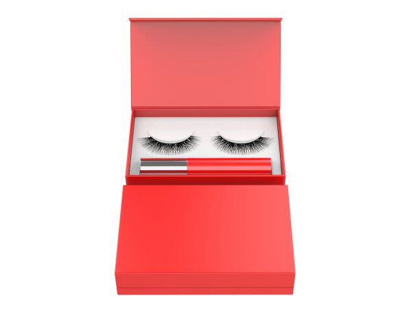 空白假睫毛包装盒模型。图片下载