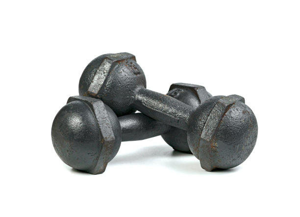 哑铃孤立在白色背景图片下载